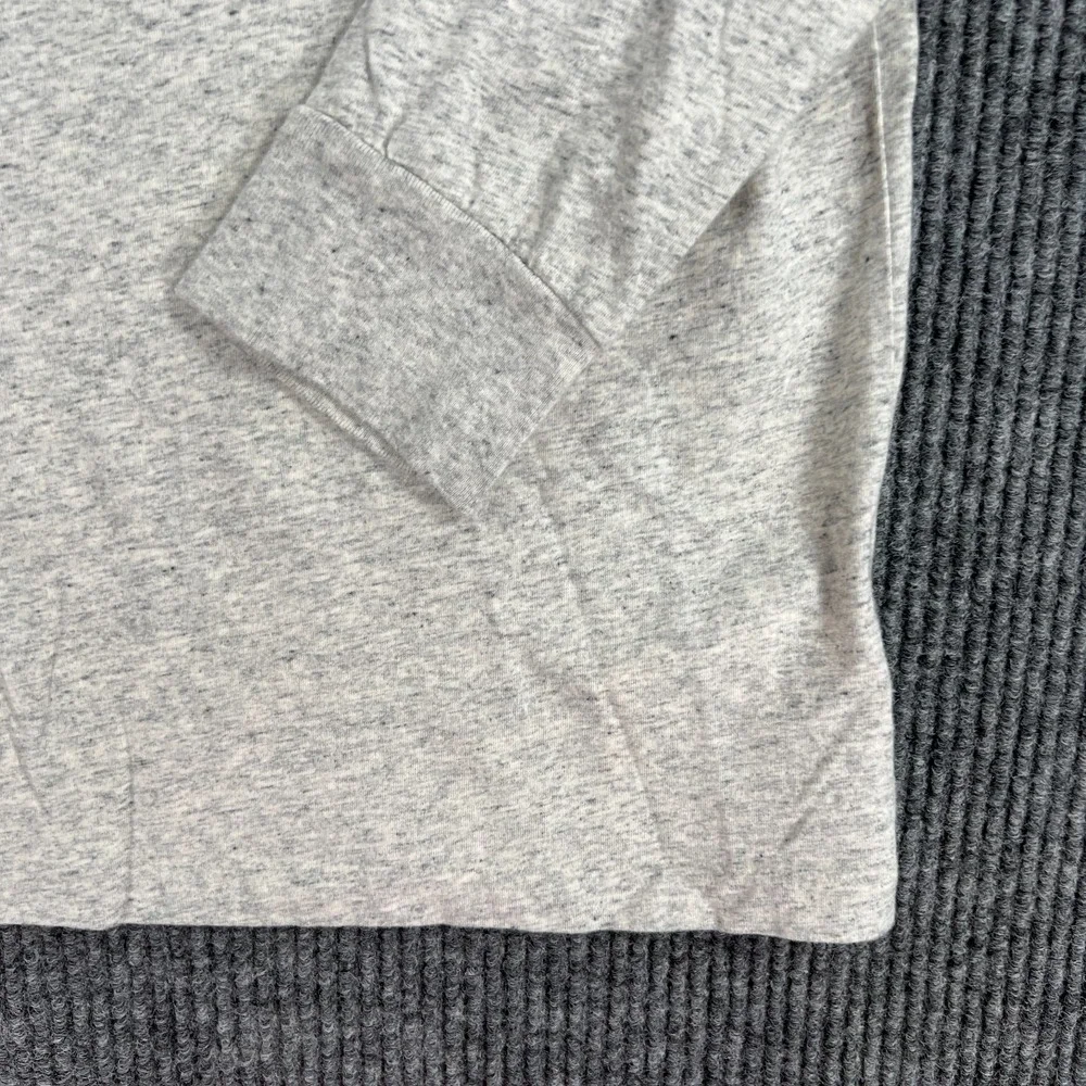 Polo Ralph Lauren Shirt Mens Medium Gray Long Sleeve V Neck Classic Fit Casual